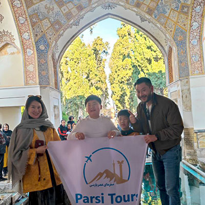 Chinese Tourists in UNESCO Fin Garden in Kashan
