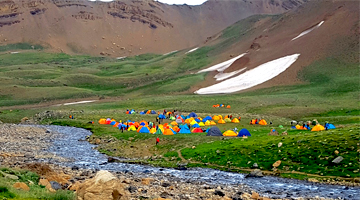 Camping in Vandarbon Village in Kelardasht