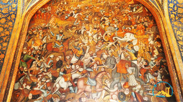 Mural in Chehel Sotun Palace-Isfahan Tours