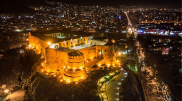Lorestan's Falakolaflak Fortress at Night