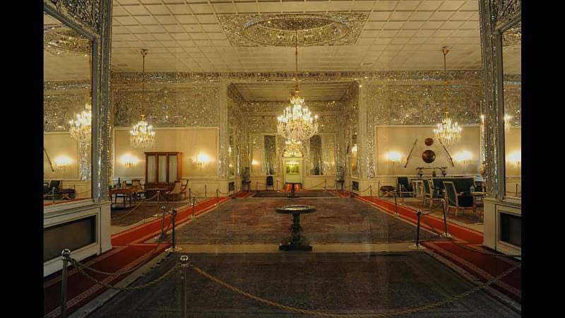 Mirrorwork inside the Niavaran Palace Complex