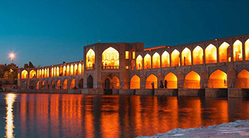 Old Bridge at  Night in Isfahan