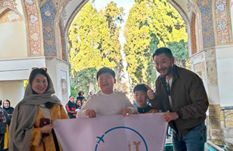 Chinese Tourists in UNESCO Fin Garden in Kashan